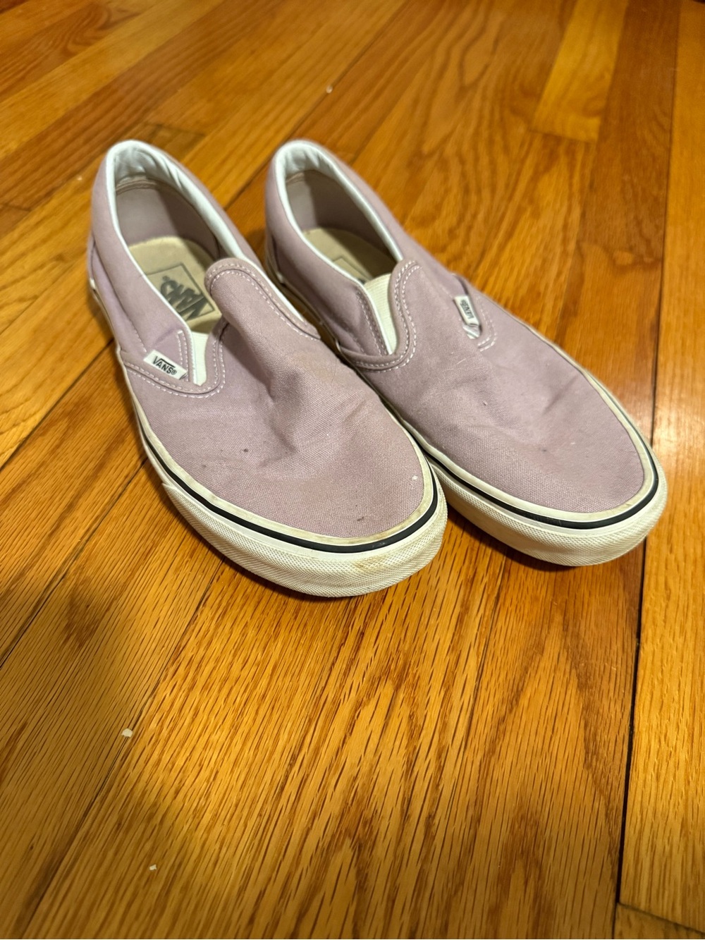 Vans Slip-On Canvas Sneakers in Light Purple